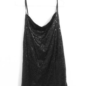 Black sequined dress